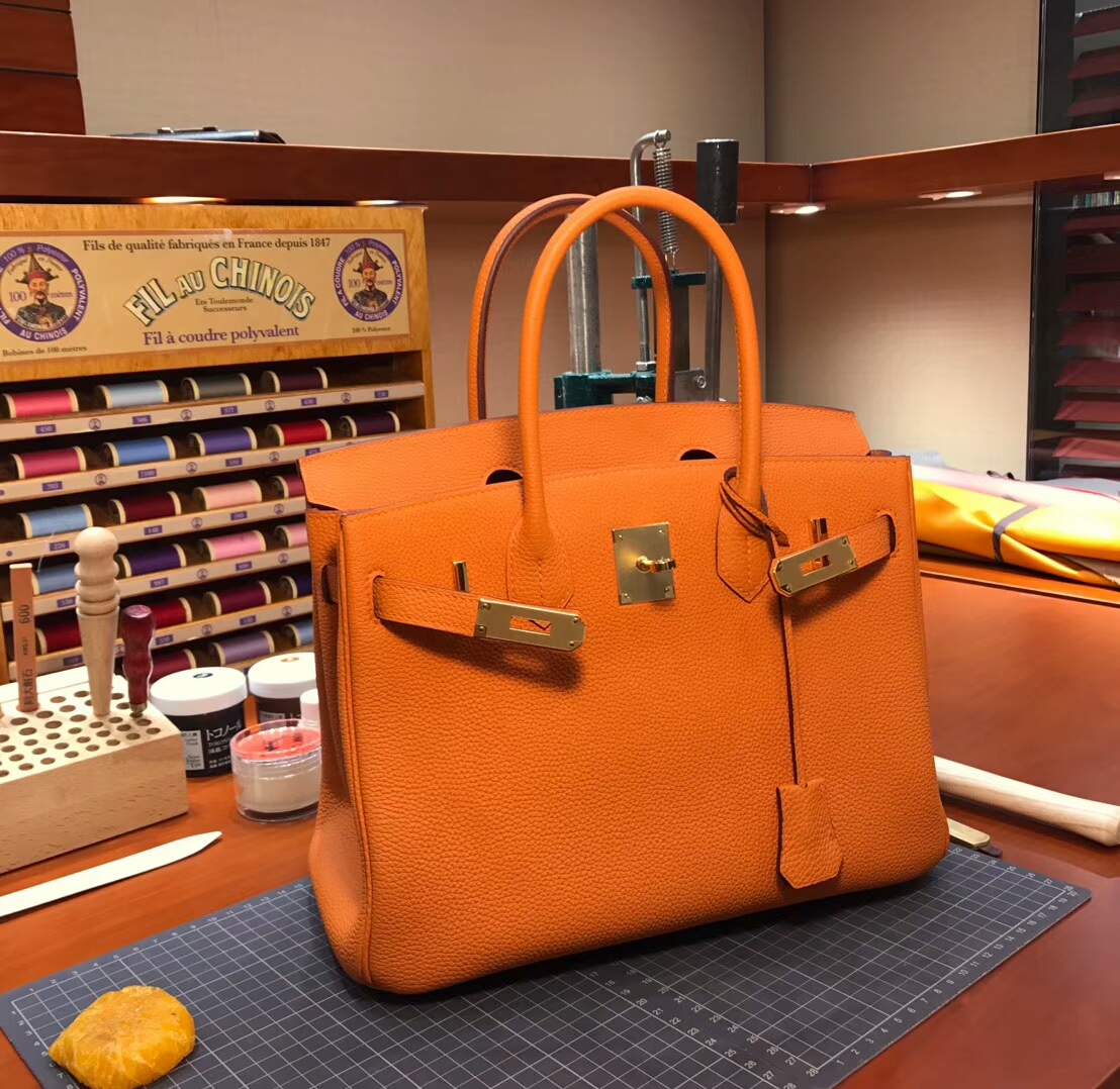 CC93 Orange 橙色 橘色 爱马仕 HERMES 铂金包 Birkin 30cm 配全套专柜原版包装 全球发售