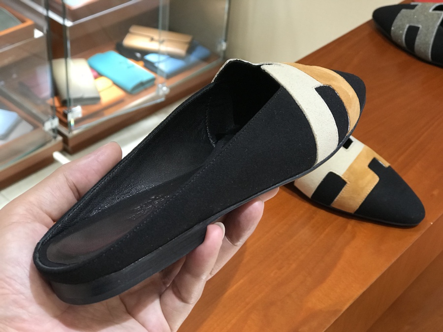秋冬新款麂皮 Chamois Leather 拼色款 女士平底鞋 黑色
