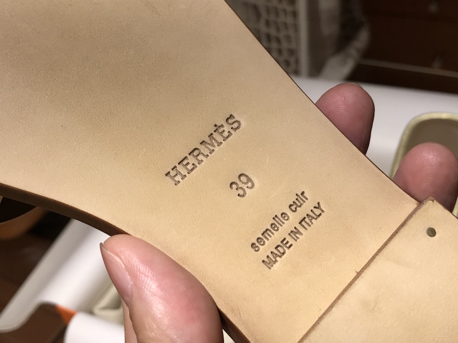 Hermes 新款猪鼻子环扣平底拖鞋 高端订制  独家品质 土豪金