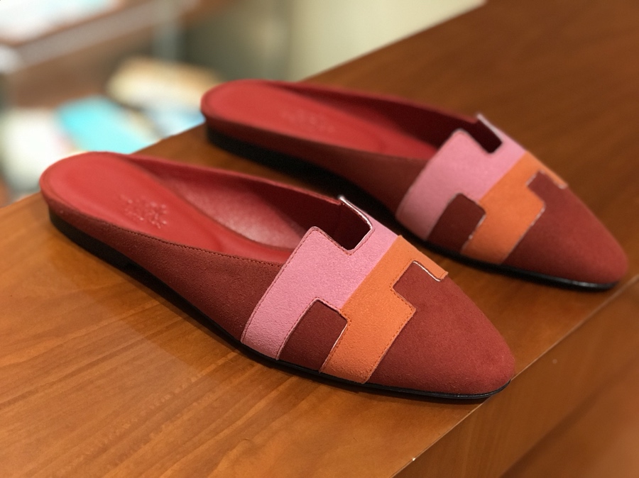 秋冬新款麂皮 Chamois Leather 拼色款 女士平底鞋  中国红